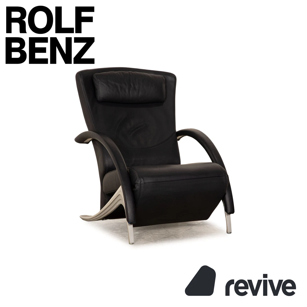 Rolf Benz 3100 Leather Armchair Dark Blue Manual Function eBay