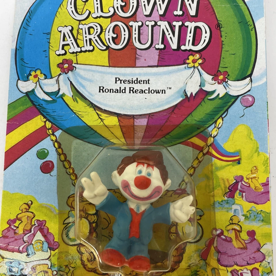 Figura de payaso coleccionables payaso alrededor de 1981 presidente Ronald Reaclown Foto 4 de 4