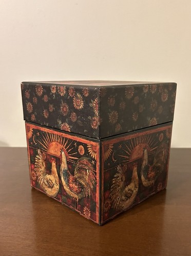 (5) Bob’s Boxes Rise and Shine Square Decorative Rooster Stackable Nesting Boxes - Picture 14 of 24