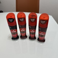 Kiwi Instant Polish Black Brown 2.5oz Revives Protects Brown Leather Vs15 X4