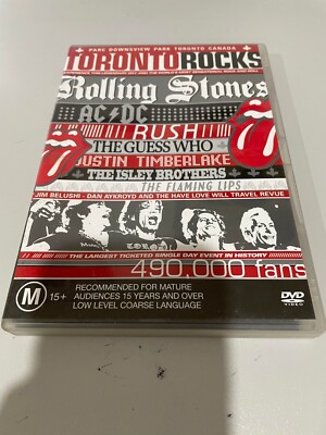 TORONTO ROCKS (DVD) ROLLING STONES, RUSH, THE WHO, AC/DC, FLAMING LIPS ...