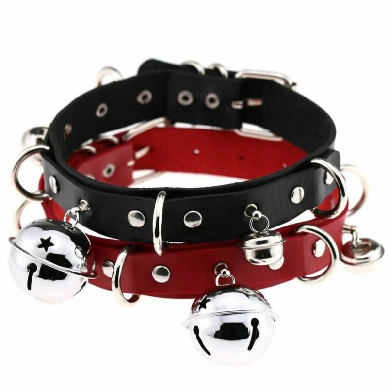 Harajuku Handmade Gothic Choker Trend Punk Leather Collar Belt Necklace Jewelry - Image 4 of 4