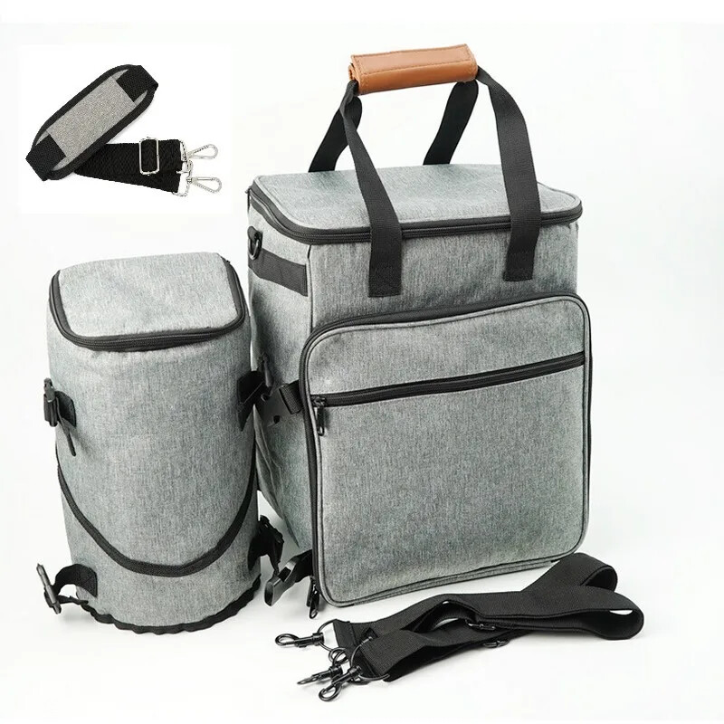Sac à dos de voyage pour animaux avec organisateur gris perle en tissu Oxford