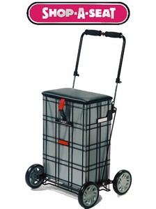 4 wheel shopping trolley with seat
