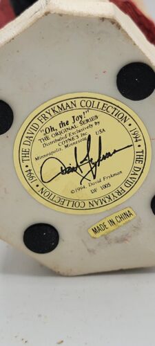 David Frykman handsignierte Santa Figur Oh The Joy Vintage 1994 signed selten 8" - Bild 9 von 9