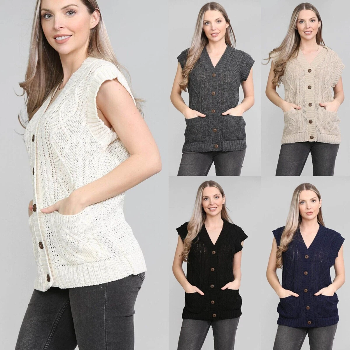 Ladies sleeveless hotsell waistcoat