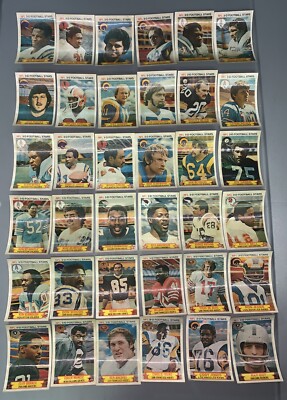 1980 Stop N Go 3-D NFL Football Stars Incomplete Partial Card Set 36/48