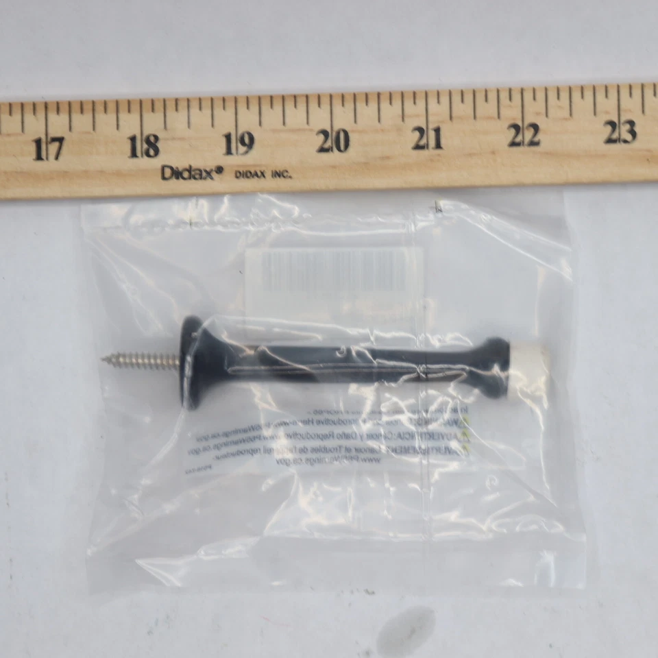 Tampa plana preta branca parafuso batente de porta Allegion 65002 - Imagem 3 de 3