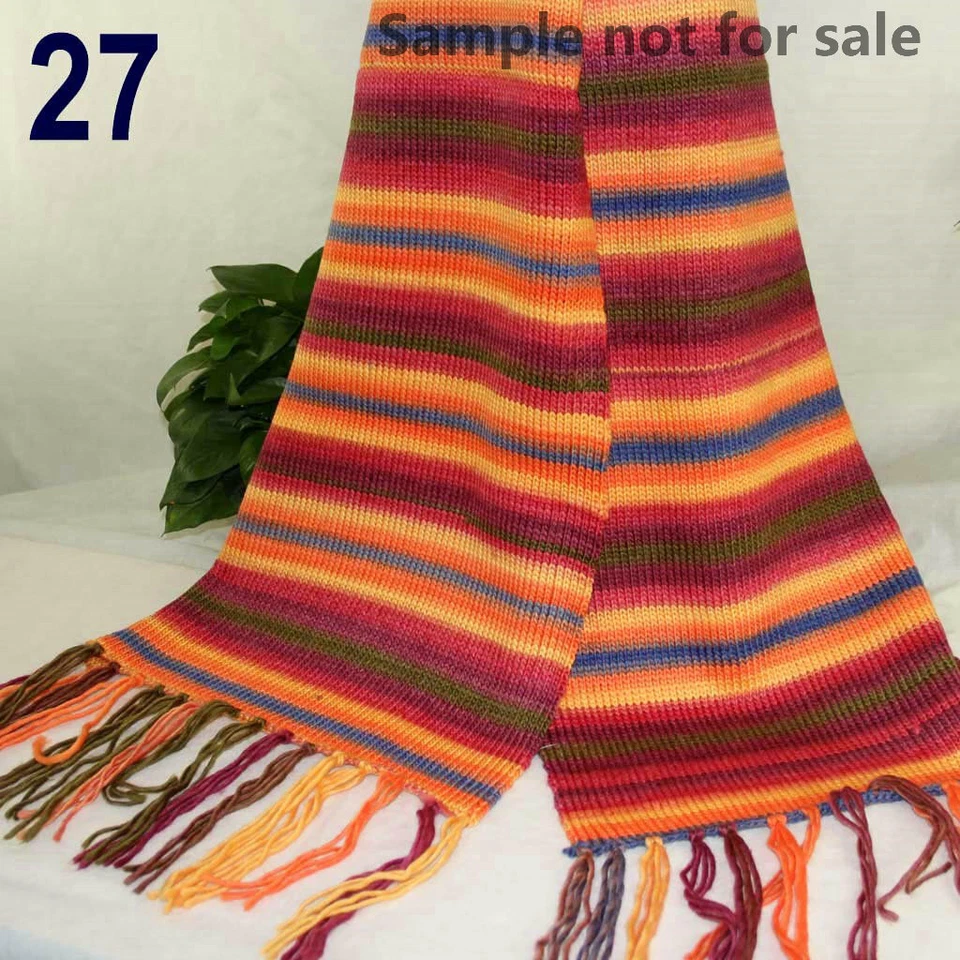 Hot 2Ballsx50g Multi Color Soft Thick DIY Knitting Knitwear Woolen Sock Yarn 27 - Image 3 of 4