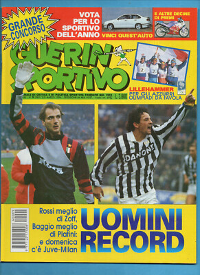 Guerin Sportivo 9-1994 +Film Baggio-Desailly-Bologne Doping-Sebastiano
