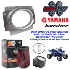 BPRATV Pro Flow Air Intake K&N YA-3502 High Flow Filter Kit Yamaha Banshee 350