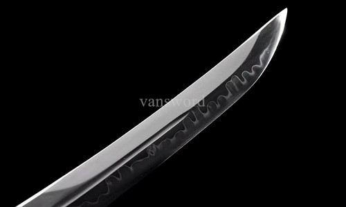 T10 Steel Clay Tempered Japanese Tanto UNOKUBI ZUKURI Brass Samurai Sword Sharp. - Picture 5 of 10