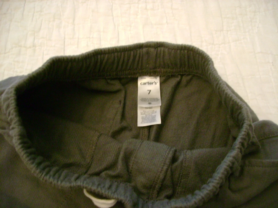 Lote de 2 Pantalones Cortos Niños GYMBOREE Carters Talla 7 8 Gris Cintura Elástica Algodón Suave Foto 4 de 4