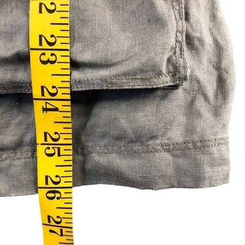 Harlowe & Graham Womens Small Tan Linen Utility Vest w/ Hood, Field, Military - Picture 11 of 11