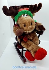 VTG Dan Dee Rocking Reindeer Moose Plays Grandma Got Run Over - Works