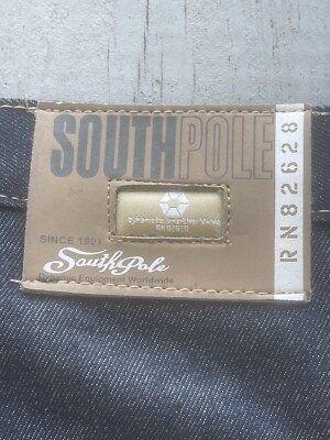 Vintage Y2K SouthPole Jeans Size 36 Dark Denim Tan Stitched