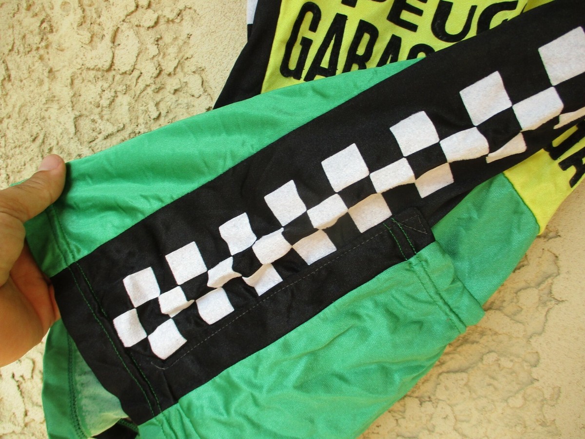 Maillot Cycliste Vintage Garage Paillard RLB – Vert Acrylique – Années 80 – Taille M