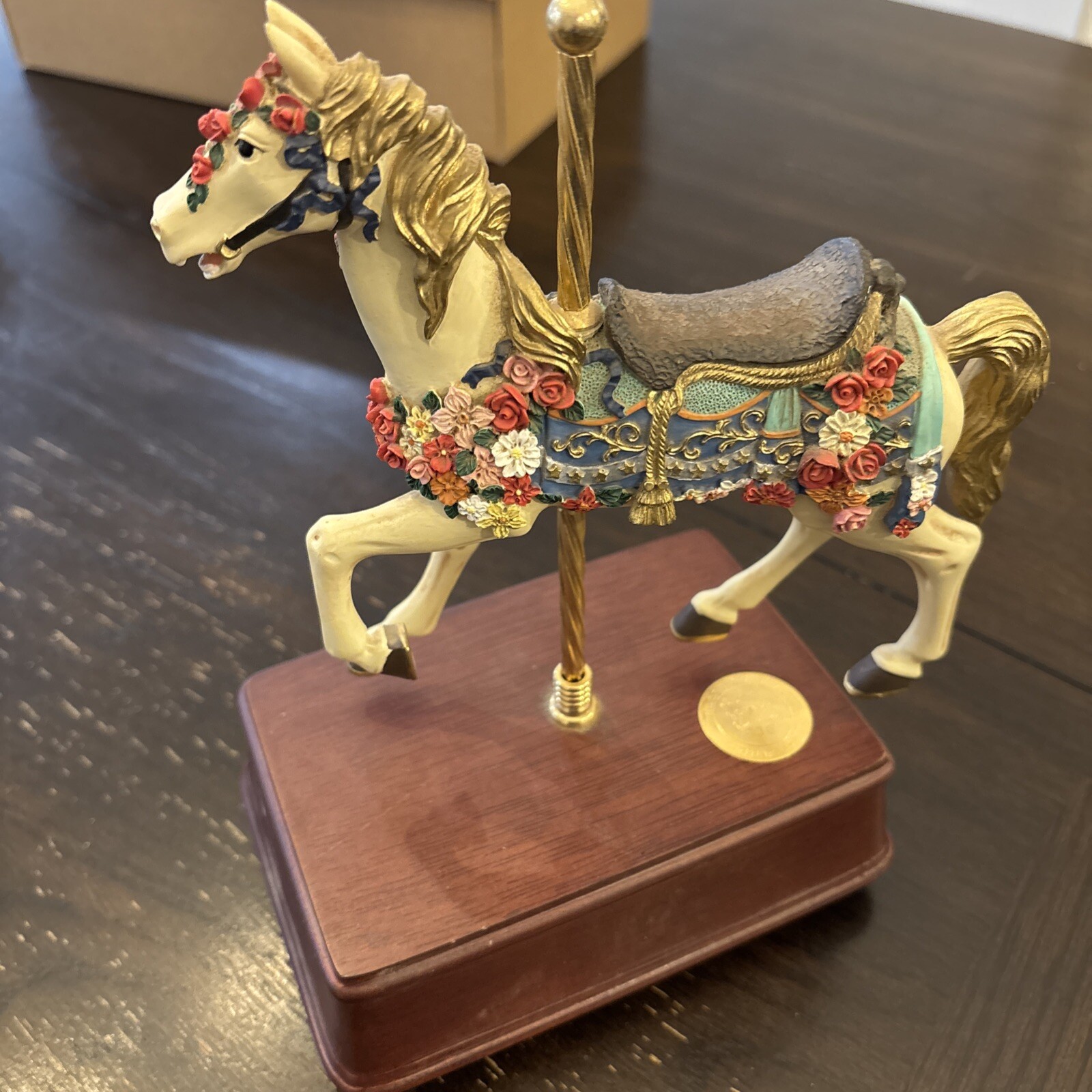 San Francisco Music Box Co. Beauty & Beast Carousel World Collection Horse