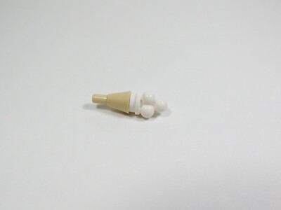 LEGO Tan Ice Cream Cone w/ White Ice Cream Food Accessory Minifig I3