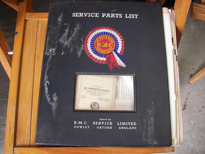SU Carburetor Parts Catalog - All The Way From AC Cars To Wolseley - Up To 1968