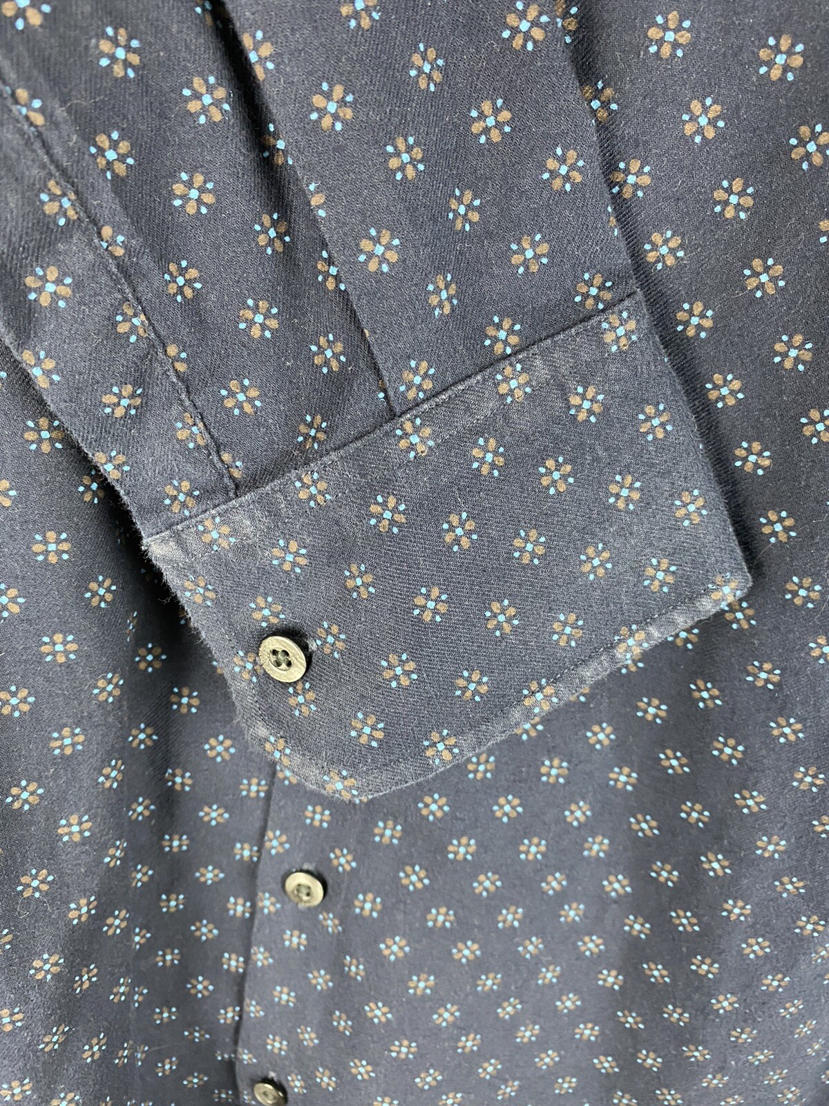 Bonobos Mens Shirt Medium Navy Blue Patterned Sta… - image 4