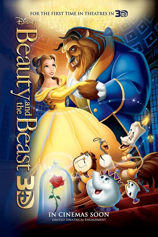 Disney's Beauty and the Beast ポスター　額付き Walt Disney's Beauty and the Beast movie poster : 11 x 17 inches