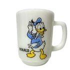Vintage Anchor Hocking Donald Duck Disney Pepsi Collector Milk Glass Mug White
