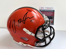 JOEL BITONIO Signed CLEVELAND BROWNS Mini Speed Football HELMET JSA COA