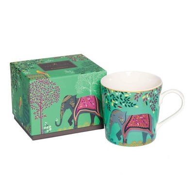 Home & Gifts Sara Miller London SMIJ78914XG Becher Motiv Elefantenoase, Jade ...