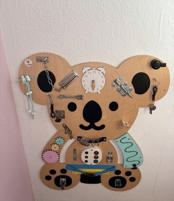 Montessori Motorikbrett Busy Board für Kinder, Sensorisches Lernspielzeug