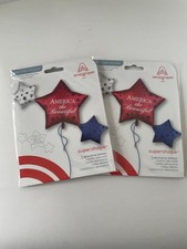 Lot of 2 Anagram America The Beautiful Star Foil Balloons 4th of July 39"