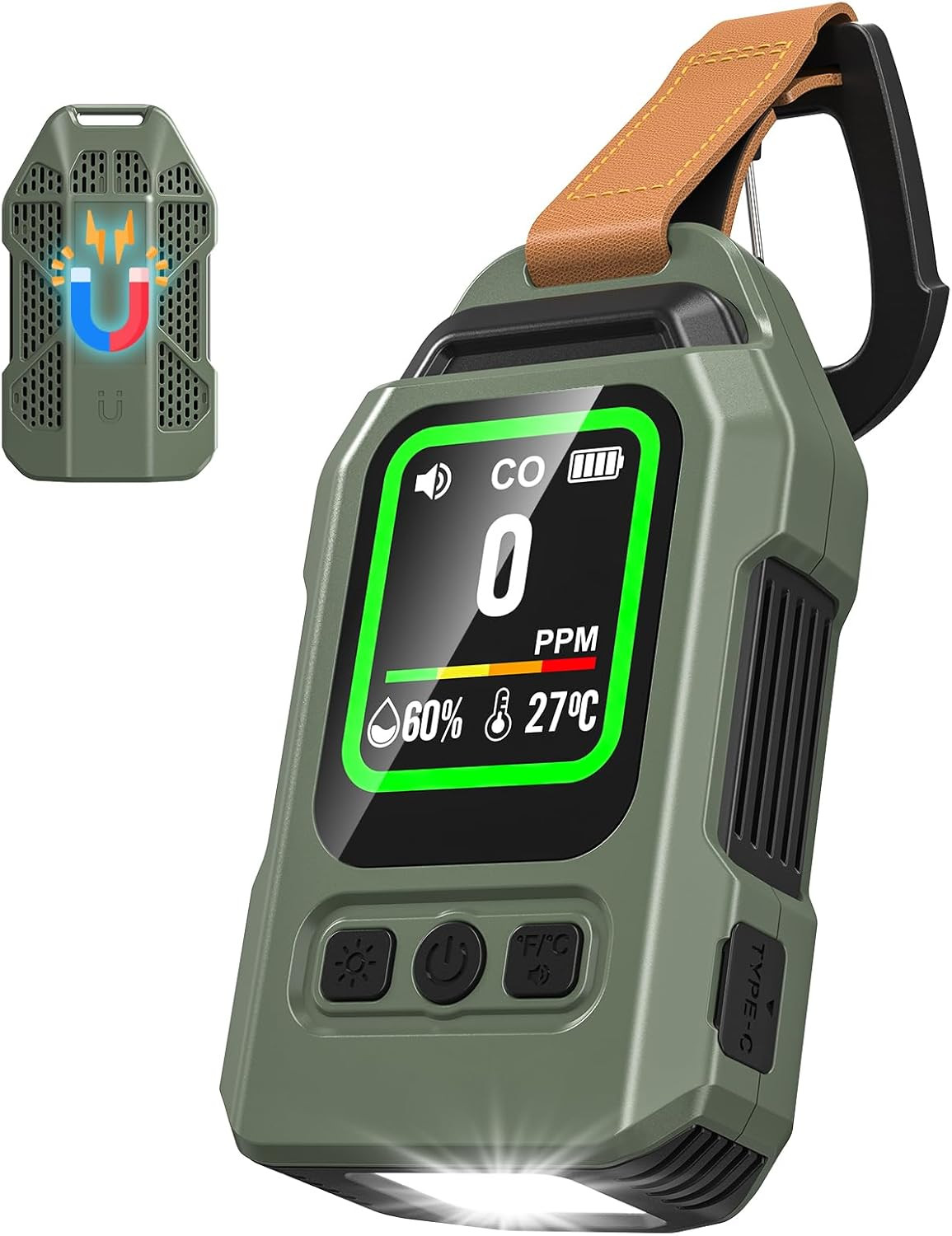 Rilevatore Monossido di Carbonio Portatile 300h - Protezione Casa e Camper