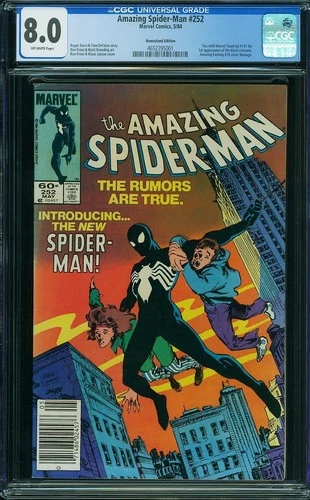 Amazing Spider-man #252 (1984) - CGC 8.0 - Newsstand - FIRST BLACK SPIDEY