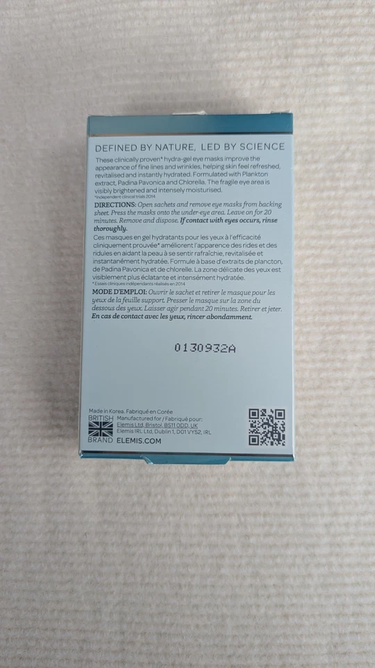Elemis Pro Colágeno Hidra Gel Mascarilla de Ojos 6 Sobres Tratamientos - Nuevo En Caja Foto 4 de 4