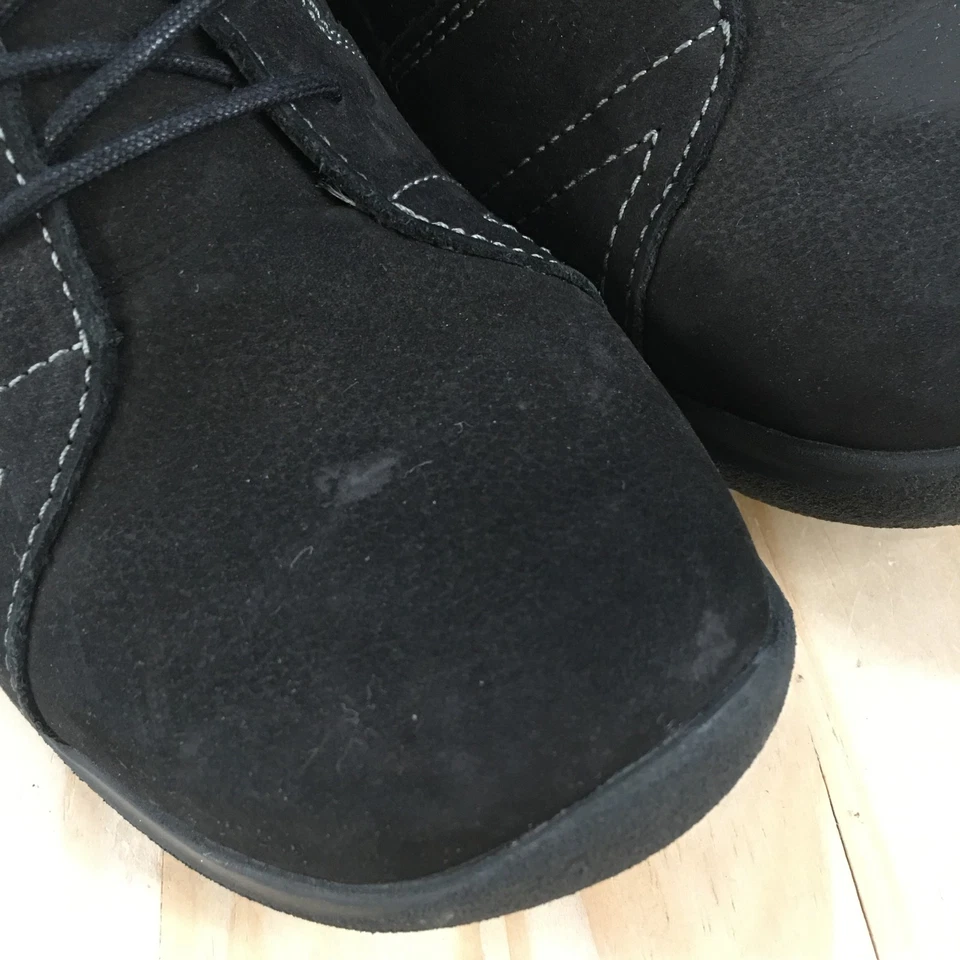 Wolky ботинки женщин 41 почему повседневный шнурует вверх молнии ботинок черный нубук кожа - Изображение 4 из 4