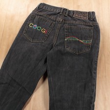COOGI boys embroidered spellout jeans 14 tag faded designer hip hop kids 00s y2k