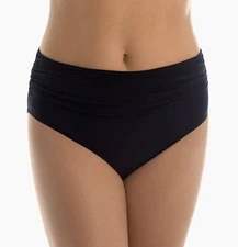 Magicsuit Shirred Jersey Swim Bottom In Black SZ 18 NWT 