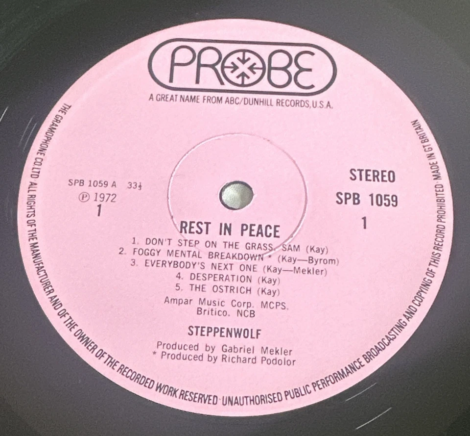 Steppenwolf – Rest In Peace Lp Vinyl Record Hard Rock EX / VG+ - Image 4 of 4