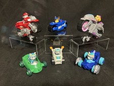Paw Patrol Mixed Lot Of 6 Pup Vehicles 5 Figures Chase Moto Pups