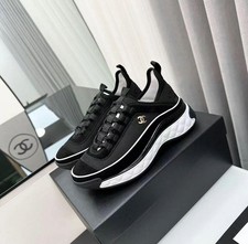 Chanel Women's Velvet Calfskin Mixed Fiber Sneakers