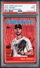Topps 2025 Archives Paul Skenes #43 Pittsburgh Pirates Red /50 PSA 9