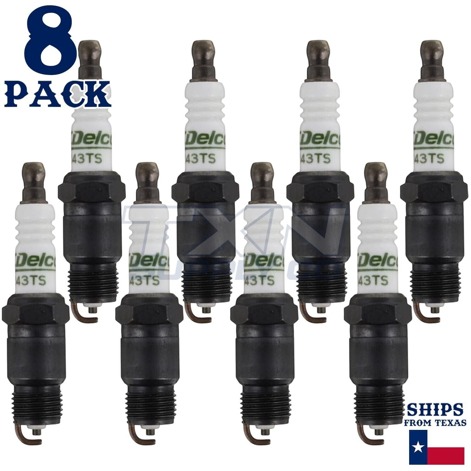 8 Pack Genuine GM ACDelco Spark Plugs R43TS