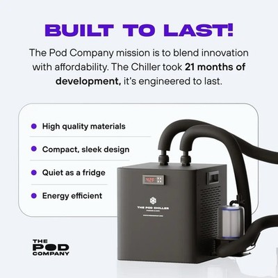 The Pro  Pod Chiller Indoor & Outdoor Standard Black Water Chiller 1/2 HP