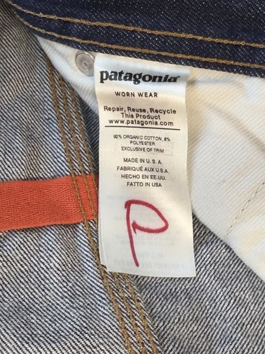 New NWT Patagonia Dyneema Worn Wear Mens 40x34 Denim Jeans Reg Rise Relaxed - Picture 7 of 8