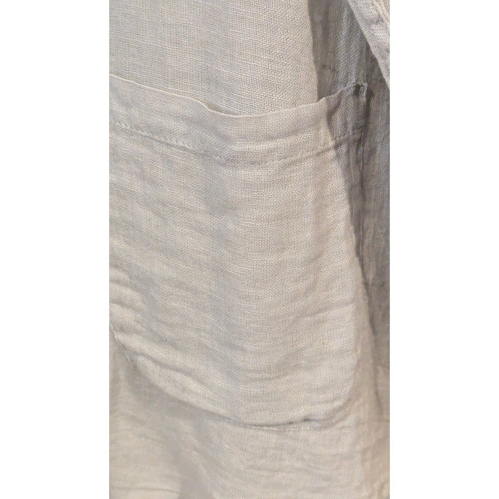 Flax Linen Blend Button Front Tunic Top Pockets L… - image 4