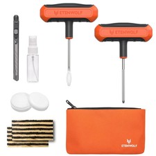 Flat Tire Repair Kit with Plugs 16 Pcs, Heavy Duty Tire Plug Kit for Car, Mot...