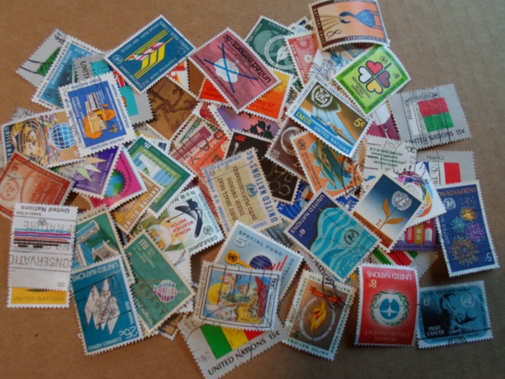 Collection lot 100 different United Nations stamps