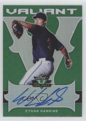 2018 Leaf Valiant Green 87/99 Ethan Hankins #BA-EH1 Auto 07d9