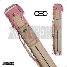 Instroke Promise Pink ISXCR Hope, Cure 2x4 Hard Leather Pool Cue Case