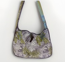 Botanical Tapestry Messenger Tote Bag Carry On Travel Vintage Retro Lagenlook